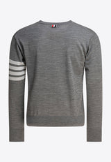 Thom Browne 4-bar Stripes Wool Sweater Gray MKA002AY1014058_80686
