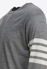 Thom Browne 4-bar Stripes Wool Sweater Gray MKA002AY1014058_80686