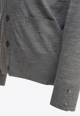 Thom Browne 4-bar Stripes Merino Wool Cardigan Gray MKC002AY1014058_80695