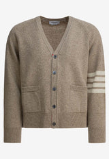 Thom Browne 4-bar Stripes Wool Cardigan Beige MKC613AY1026250_f0018bd9-2ff6-43f3-a22d-0c3d091df986
