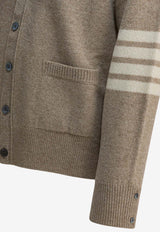 Thom Browne 4-bar Stripes Wool Cardigan Beige MKC613AY1026250_f0018bd9-2ff6-43f3-a22d-0c3d091df986