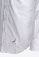 Thom Browne Name Tag Patch Long-Sleeved Shirt White MWL010EF0313100_80837