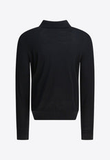 Tom Ford Long-Sleeved Wool Polo T-shirt Black KPL003YMW103LB999_4f7fab8b-9e25-4556-8874-5ed88b897c6d