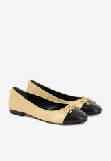 Tory Burch Cap-Toe Leather Ballet Flats Beige 154513200_8c15d9d4-1711-4637-a038-6b91e7705cd4