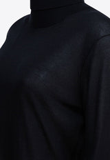 Toteme High-Neck Ribbed Sweater Black 253-WRT0535-YA0079001_81585