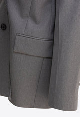 Toteme Wool Single-Breasted Jacket Gray 253-WRZ0054-FB0435039_82047