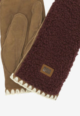 UGG Uggfluff Suede and Shearling Mittens Brown 101031WGRP_ea5a8580-82eb-4aa8-adf9-adc20e48548a