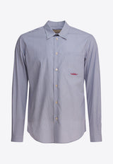 Valentino Striped Long-Sleeved Shirt Light Blue 7V3ABS77B2Q129_82493