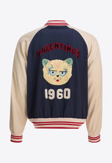 Valentino Le Chat De La Maison Patch Bomber Jacket Blue 7V3CIP63AWSDYB_82820