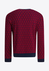 Valentino Toute La V Jacquard Sweater Red 7V3KC33KAR0BR5_95cd566d-ee1e-4fdb-afd7-1b1e97c0b625
