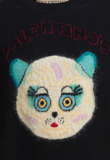 Valentino Chat De La Maison Patch Wool Sweater Black 7V3KC35IB2V0NO_82807