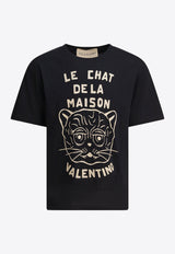 Valentino Chat De La Maison Print T-shirt Black 7V3MG16PB329RA_76145e2b-7bee-4460-a3ad-15b0cccd7cfc