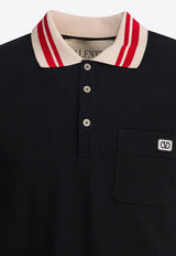 Valentino VLogo Patch Polo T-shirt Black 7V3MH01KB190NO_2f1761d5-7ebd-428c-bdeb-9da13892d1c6
