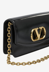 Valentino Vain Shiny Leather Clutch Bag Black 7W2B0R71GCB0NO_82720