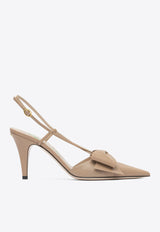 Valentino Bowow 85 Leather Slingback Pumps Pink 7W2S0MX5DDTGF9_82637