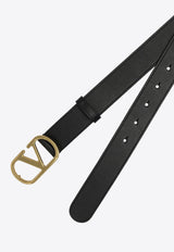 Valentino VLogo Signature Leather Belt Black 7W2T0SM3IYR0NO_83017