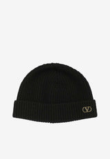 Valentino VLogo Ribbed Beanie Black 7Y2HB02GATZ0NO_83dad983-abbf-43d8-82af-9e91c693ba1a