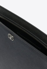Valentino VLogo Signature Grained Leather Pouch Bag Black 7Y2P0AN7UAG0NO_16872c25-da46-48e7-9091-5f67ac57c144