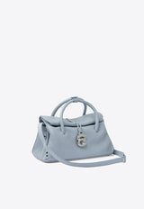 Zanellato Small Dotta Hammered Leather Top Handle Bag Light Blue DOTTA CENTAURO S0687501120000Z0611_8d46ed58-00a7-4785-970e-78b648355834