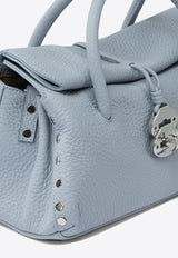 Zanellato Small Dotta Hammered Leather Top Handle Bag Light Blue DOTTA CENTAURO S0687501120000Z0611_8d46ed58-00a7-4785-970e-78b648355834