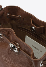 Zanellato Small Monda Hammered Leather Shoulder Bag Camel MONDA' DAILY S0689800040000Z0283_0ca87531-7800-47ae-a7e2-51d3c53002ef
