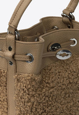 Zanellato Small Monda Shearling Bucket Bag Brown MONDA' DOLLY S0689801110000Z0221_72f7d877-c25c-41f9-aa42-d338b6bdcfd6