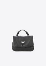 Zanellato Baby Postina Tumbled Leather Shoulder Bag Black POSTINA DAILY GIORNO BABY0680100050000Z0001_e77ea266-4772-456b-a48e-62c937c50d6a