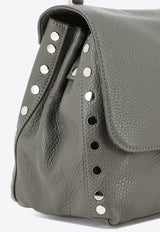 Zanellato Small Postina Tumbled Leather Shoulder Bag Gray POSTINA DAILY S0680100040000Z0130_1c99dd64-bcde-4db6-8c07-f20af08835a6