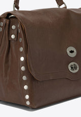 Zanellato Medium Postina Smooth Leather Shoulder Bag Brown POSTINA TABACCO M0680002100000Z1152_9f9c9b6c-8604-41fd-83fe-7d427ff8e52f