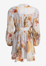Zimmermann Ascension Floral Print Mini Dress Multicolor 5147DSS253LBPFL_81771