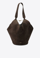 Khaite Lotus Suede Shoulder Bag Brown H2043-726950_1e41a591-391a-4356-8360-0297a997a6e1