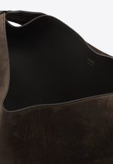 Khaite Lotus Suede Shoulder Bag Brown H2043-726950_1e41a591-391a-4356-8360-0297a997a6e1