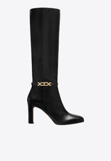 Tom Ford Whitney 90 Knee-High Leather Boots W3466-LCL002G 1N001 Black