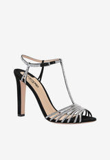 Tom Ford Jerry 105 Crystal-Embellished Suede Sandals W3569-IGO008S 3N001 Black