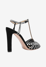 Tom Ford Jerry 105 Crystal-Embellished Suede Sandals W3569-IGO008S 3N001 Black