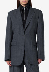 Our Legacy Wool-Blend Single-Breasted Blazer Gray W4250CSWO/R_OLEGA-SG