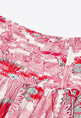 Poupette St Barth Carla Rock Printed Maxi Skirt Multicolor W6CR26SVPPDP_PINK