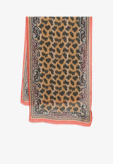Etro Leopard Print Scarf Multicolor WATA0009-AKD88 X0814