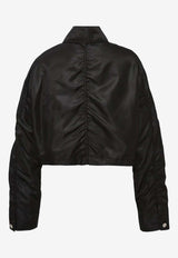 WE11-DONE Nylon Cropped Jacket Black WD-JK3-25-020-W-BK_BLACK