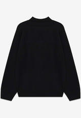 WE11-DONE Layered Wool Polo Sweater Black WD-KT2-25-681-W-BK_BLACK