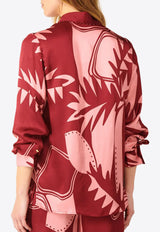 Poupette St Barth Eileen Printed Long-Sleeved Shirt Multicolor WE1R26BVSOSB_PINK MULTI