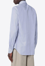 XACUS Travel Long-Sleeved Striped Shirt Light Blue WF520ML11810/R_XACUS-003