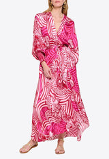 Poupette St Barth Kristen Printed Maxi Dress Pink WK3R26LVSJPP_PINK MULTI