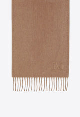 Max Mara Wool Fringed Scarf Beige WKCLARAWO/R_MAXM-001