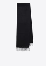 Max Mara Monogram Embroidered Wool Scarf Black WKCLARAWO/R_MAXM-002