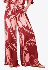 Poupette St Barth Clea Printed Wide-Leg Pants Multicolor WL3R26QVSOSB_PINK MULTI