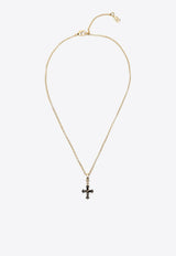 Dolce & Gabbana Rhinestone Cross Necklace WNQ4S2W1111/O_DOLCE-ZOO00