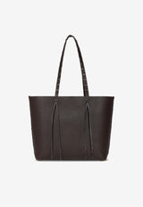 Etro Medium Essential Leather Tote Bag Dark Brown WP1D0024-AE266 M0175