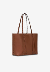 Etro Medium Essential Leather Tote Bag Brown WP1D0024-AE266 M1384