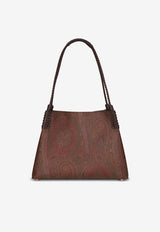 Etro Small Arnica Libra Paisley Jacquard Tote Bag Brown WP1D0038-AA060 M0019
